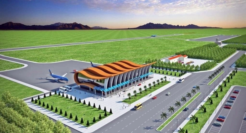 Phối cảnh hạng mục dân dụng Cảng hàng không Phan Thiết.