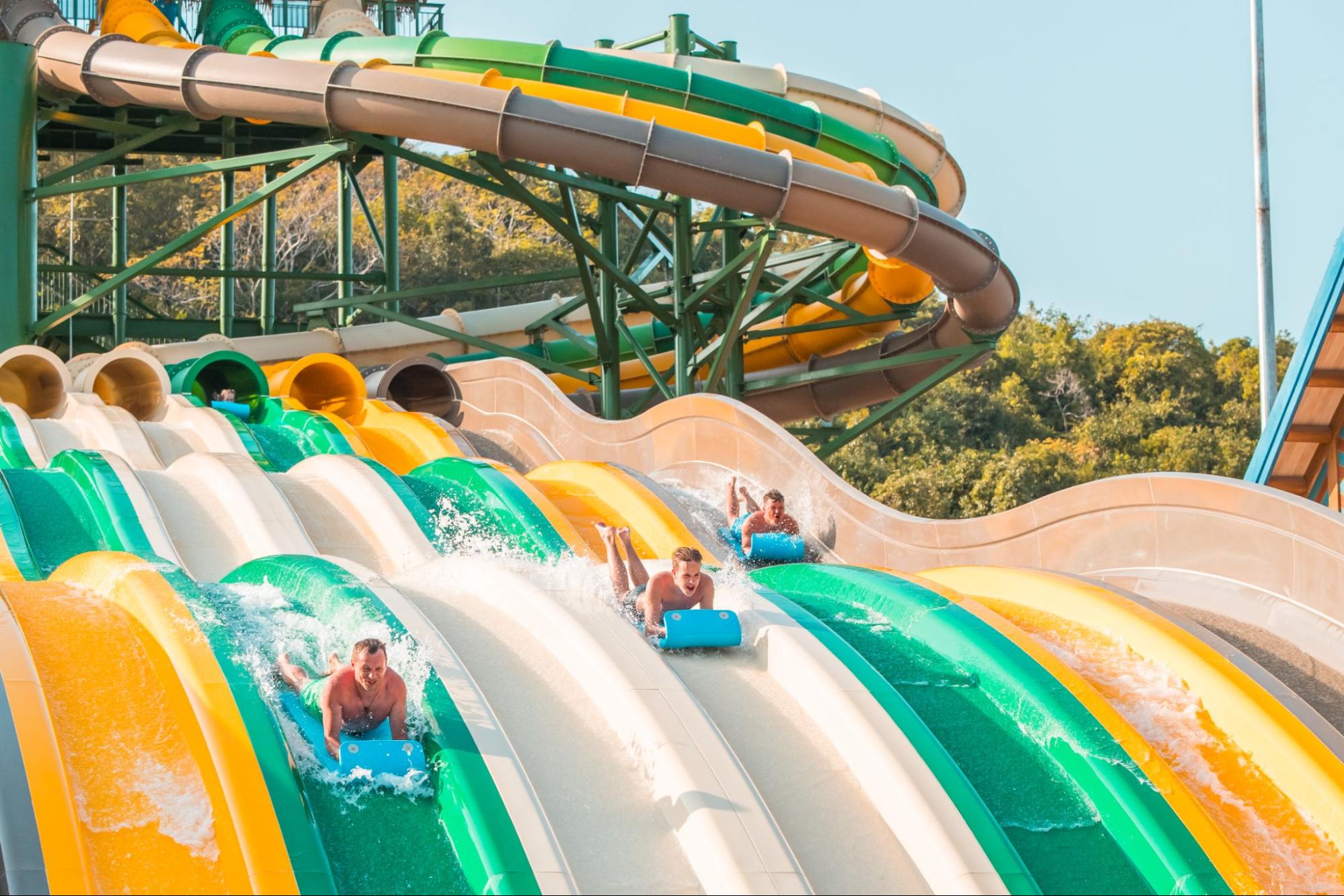 Families can spend the whole day at Aquatopia Water Park, one of the most modern water parks in Asia