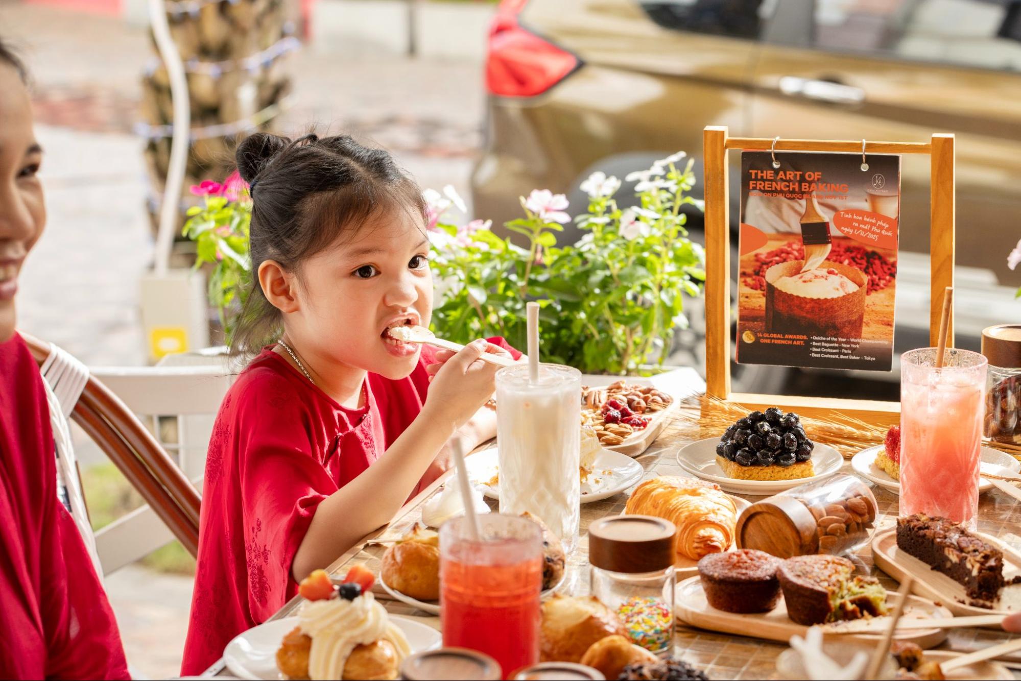 The famous Eric Kayser bakery at Sunset Bazaar delights young visitors with Paris-inspired pastries